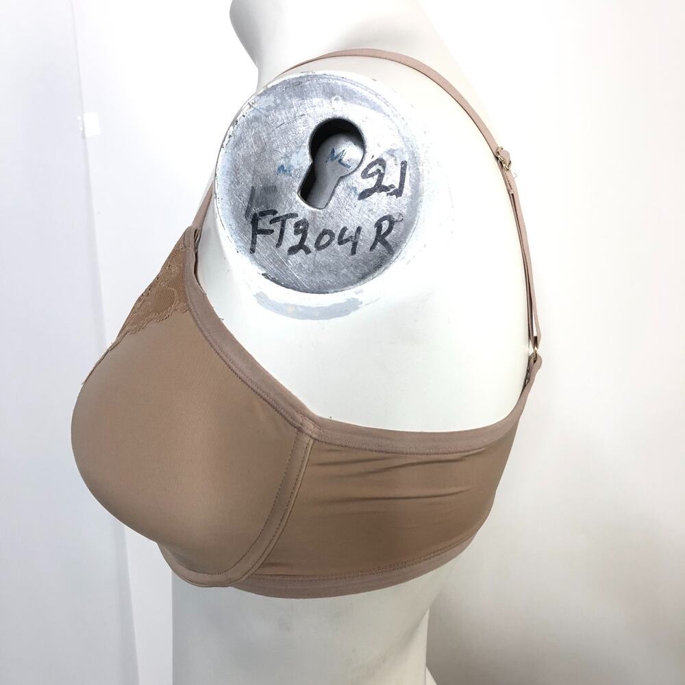 Natori Bra 34D T Shirt Refined Contour Underwired Lace Strap Brown 7313219 - Picture 3 of 13
